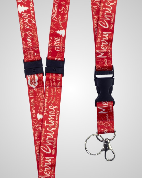 elitecare Lanyard - Pattern Peace, Love and Cheer
