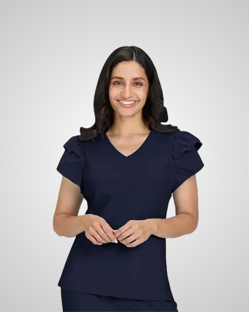 Koi - Next Gen Clary Women's Scrub Top - Navy