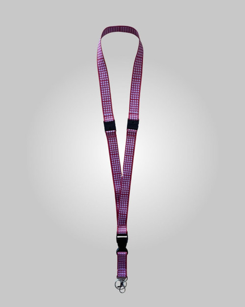 elitecare Lanyard - Pattern Maroon Dog Tooth