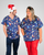 elitecare Classic Unisex Print Scrub Top - Santas Aussie Adventure