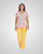 Koi - Women's Print Scrub Top - Pink Lemonade