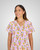Koi - Women's Print Scrub Top - Pink Lemonade