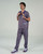 elitecare Unisex Print Scrub Top - Maroon Dog Tooth