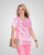 Koi - Lite Women's Print Scrub Top - Tie Dye Hearts