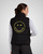 Koi - Delighted Puffer Vest - Black Smiley