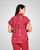 Koi - Women's Print Ari Scrub Top - Etta Vee Snowflake