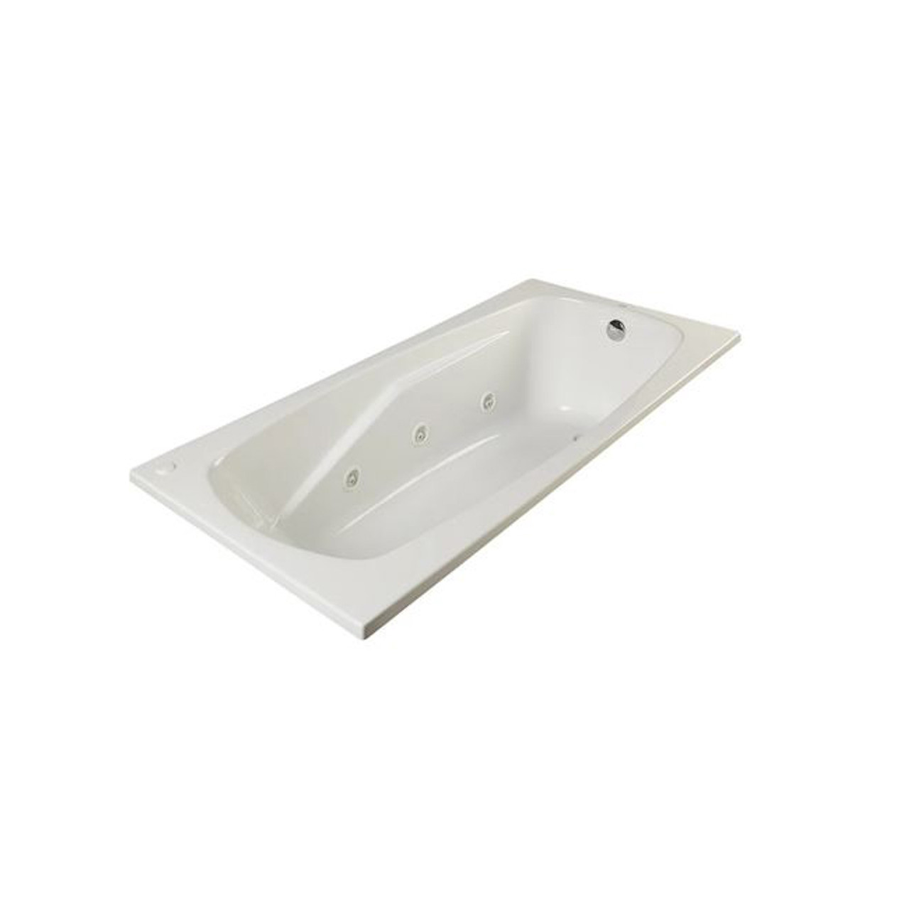 PROFLO 72 x 42 Alcove 8 Jet Whirlpool Bath Tub with Skirt and Left Hand  Pump