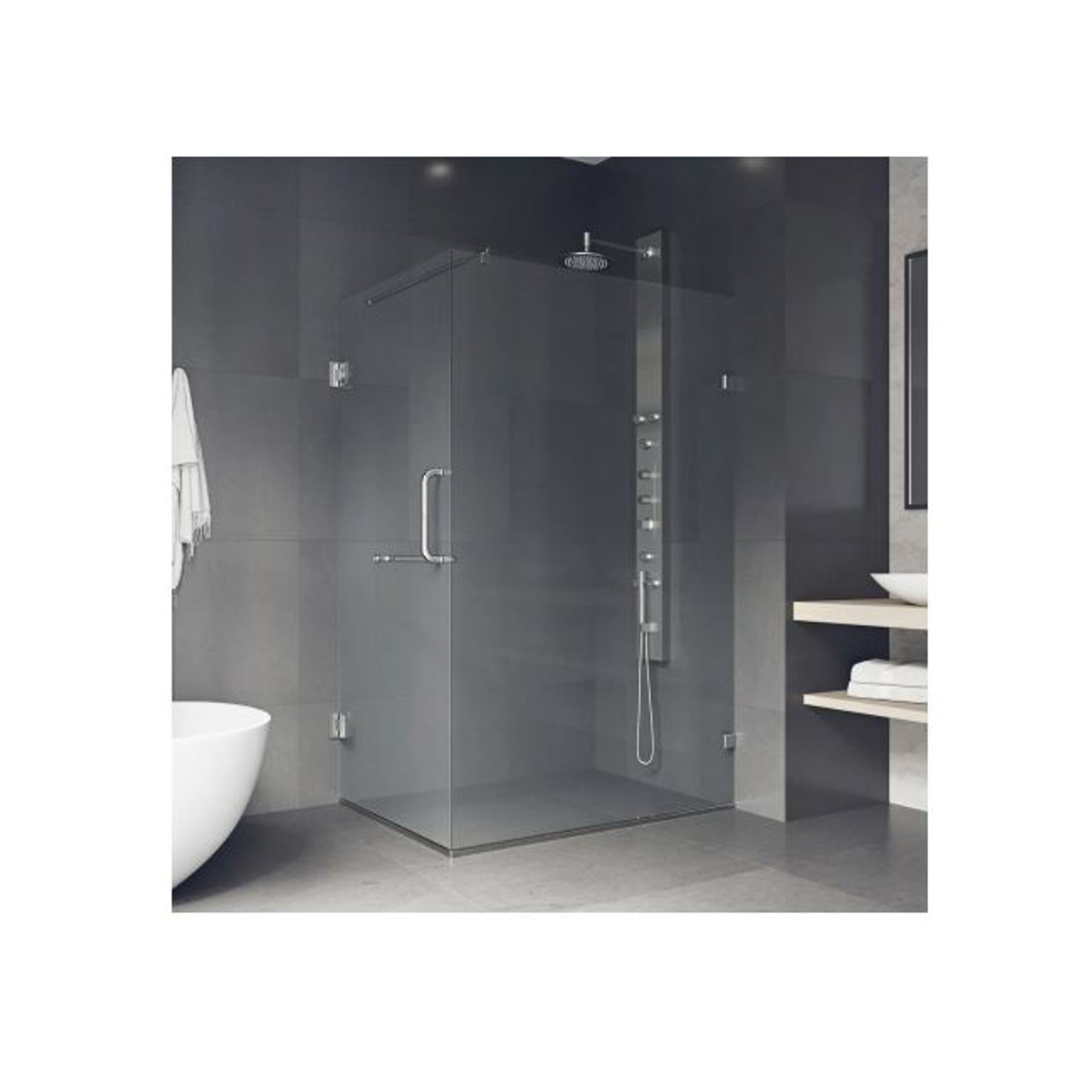 VIGO Monteray Frameless Shower Enclosure - Shower Enclosures - Shower