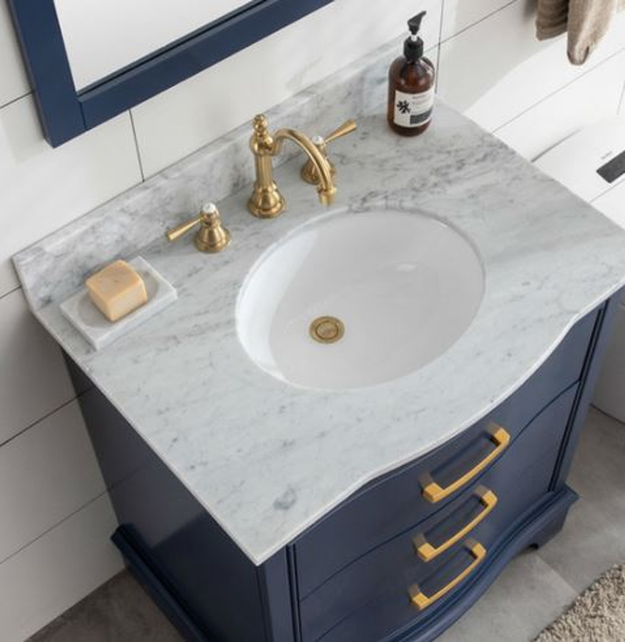 Royal Boca 72 inch Blue Double Sink Bathroom Vanity *On