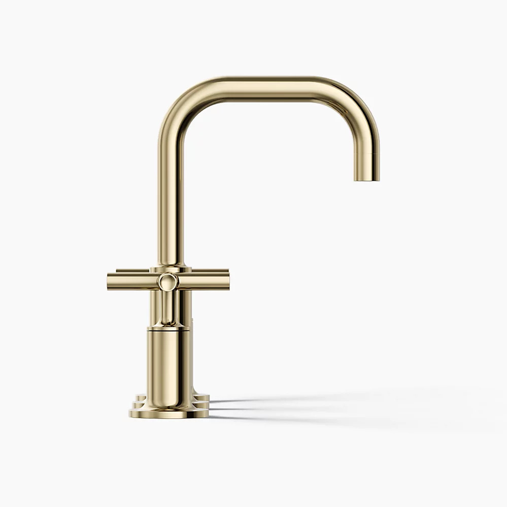 Kohler Purist® Widespread bathroom sink faucet with Cross handles