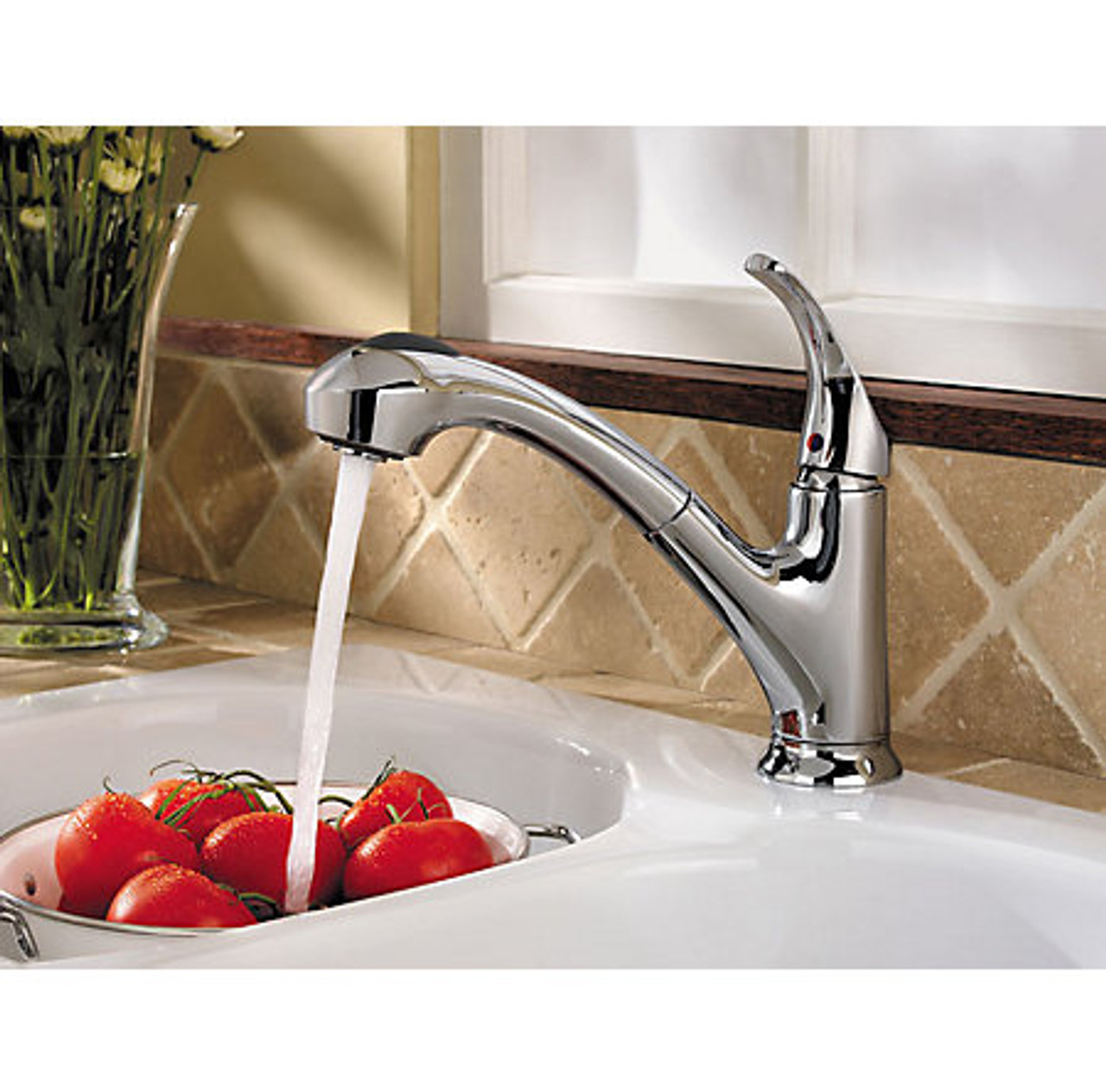 Pfister Shelton Stainless Steel Single Handle Pull-out Kitchen Faucet in  the Kitchen Faucets department at