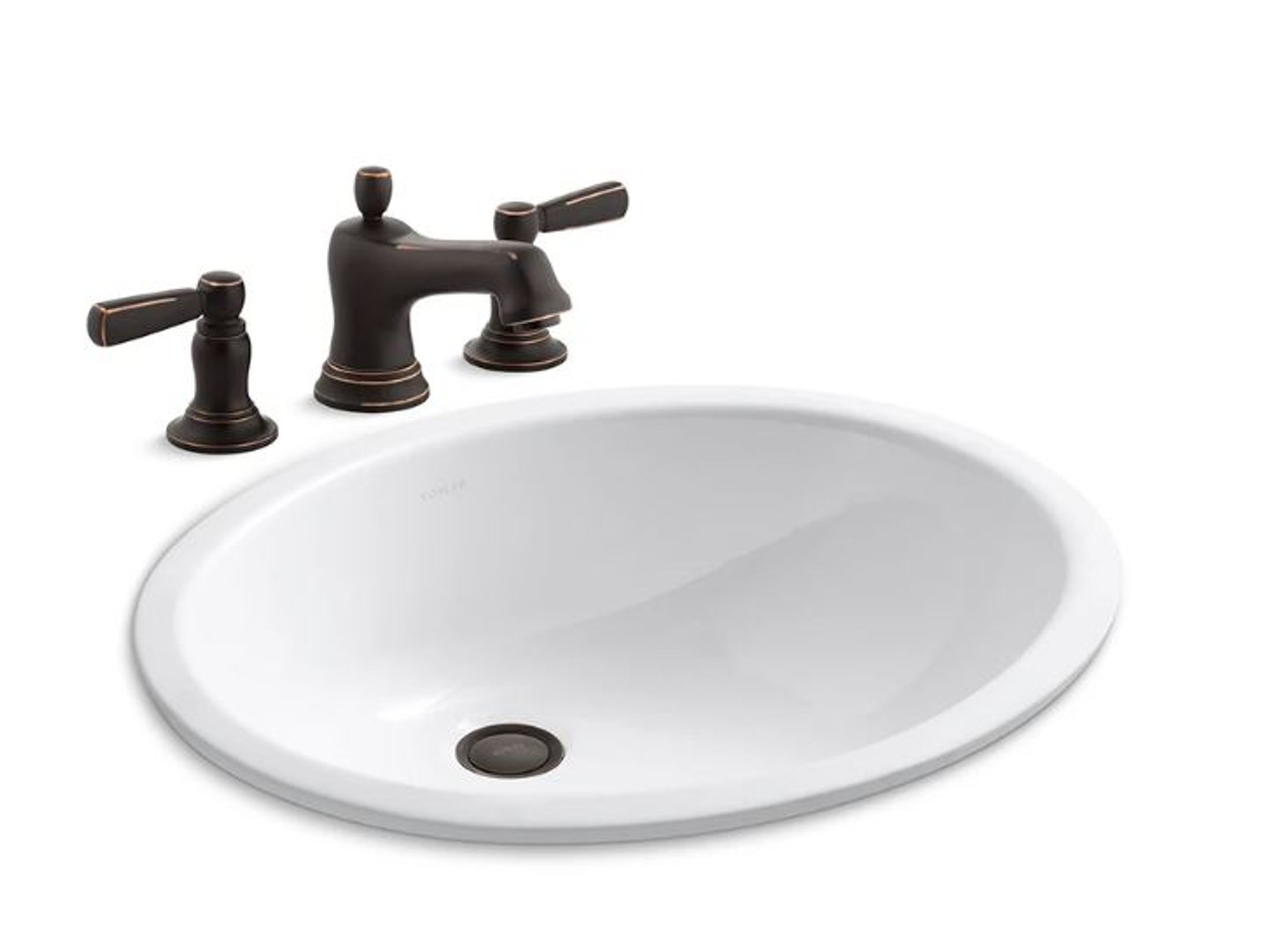 Kohler Caxton 17" Undermount Bathroom Sink with Overflow and Bancroft