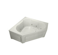 PROFLO 60" x 60" Corner 8 Jet Whirlpool Bath Tub with Skirt and Left Hand Pump