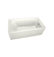 PROFLO 66" x 36" Alcove 8 Jet Whirlpool Bath Tub with Skirt and Left Hand Pump