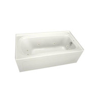 PROFLO 60" x 32" Alcove 8 Jet Whirlpool Bath Tub with Skirt, Right Hand Drain and Right Hand Pump