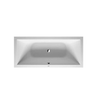 Duravit DuraSquare 71" Drop In Soaking Tub with Center Drain - Less Drain Assembly and Overflow