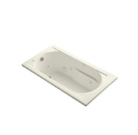 Kohler Devonshire Collection 60" Drop In Jetted Whirlpool Bath Tub with Reversible Drain
