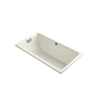 Kohler Tea-For-Two 66" Drop-In Cast Iron Air Tub with Reversible Drain and Overflow