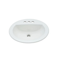 PROFLO 19" Self Rimming Oval Bathroom Sink