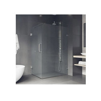 Vigo Pacifica 73-3/8" High x 48" Wide x 34-1/8" Deep Hinged Frameless Shower Enclosure with 3/8" Glass
