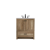 Royal Wynwood 30" Free Standing Single Basin Vanity Set with Wood Cabinet and Engineered Stone Vanity Top