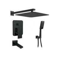 Royal Midnight Three-Way Shower System in Matte Black