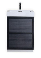 Royal Blizz 24 Inch Gray Oak Freestanding Bathroom Vanity