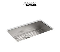 Kohler Vault 33" Single Basin Top-Mount/Under-Mount 18-Gauge Stainless Steel Kitchen Sink with SilentShield