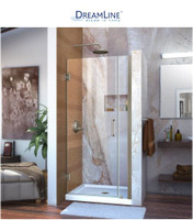 DreamLine Unidoor 72" High x 30" Wide Hinged Frameless Shower Door with Clear Glass (2)