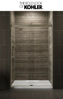 Kohler Levity 74" High x 47-5/8" Wide Bypass Semi Frameless Shower Door with Clear Glass