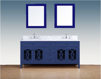 Royal Casa 72 inch Navy Blue Double Sink Bathroom Vanity