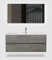 Treviso 48" Cement Grey Wall Mounted Bathroom Vanity