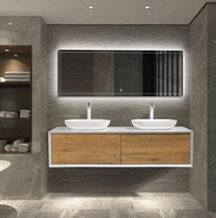 Pescara Wall Mounted Bathroom Vanity with Quartz Top & Ceramic Sink
