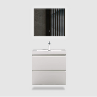Bergamo-Floating Bathroom Vanity Wall Hung Vanity Unit with Faux Marble Integrated Top&Sink - 24 in Bergamo-Floating Bathroom Vanity Wall Hung Vanity Unit with Faux Marble Integrated Top&Sink - 24 in