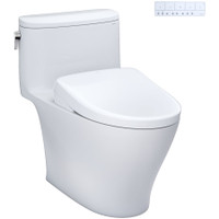 TOTO Nexus 1.28 GPF One Piece Elongated Chair Height Toilet with Washlet+ S7A Auto Open Bidet Seat, Tornado Auto Flush, CEFIONTECT, EWATER+, and PREMIST - Cotton TOTO Nexus 1.28 GPF One Piece Elongated Chair Height Toilet with Washlet+ S7A Auto Open Bidet Seat, Tornado Auto Flush, CEFIONTECT, EWATER+, and PREMIST - Cotton