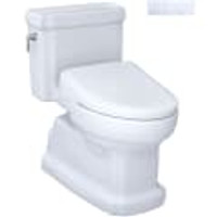 TOTO Guinevere 1.28 GPF One Piece Elongated Chair Height Toilet with Washlet+ C2 Heated Bidet Seat, Tornado Flush, CEFIONTECT Glaze, EWATER+, and PREMIST - Cotton TOTO Guinevere 1.28 GPF One Piece Elongated Chair Height Toilet with Washlet+ C2 Heated Bidet Seat, Tornado Flush, CEFIONTECT Glaze, EWATER+, and PREMIST - Cotton
