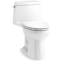 Kohler Santa Rosa 1.6 GPF One Piece Elongated Toilet with Left Hand Lever, Revolution 360 Flushing Technology, and Slow Close Seat Included - White