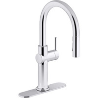 Kohler Crue 1.5 GPM Single Hole Pull Down Kitchen Faucet - Includes Escutcheon - Polished Chrome Kohler Crue 1.5 GPM Single Hole Pull Down Kitchen Faucet - Includes Escutcheon - Polished Chrome