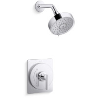 Kohler Castia by Studio McGee Shower Only Trim Package with 2.5 GPM Multi Function Shower Head with MasterClean Sprayface - Polished Chrome Kohler Castia by Studio McGee Shower Only Trim Package with 2.5 GPM Multi Function Shower Head with MasterClean Sprayface - Polished Chrome