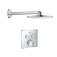 Grohe SmartControl Shower System with Shower Head, Valve Trim, and Rough In - Starlight Chrome Grohe SmartControl Shower System with Shower Head, Valve Trim, and Rough In - Starlight Chrome
