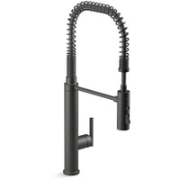 Kohler Purist 1.5 GPM Single Hole Pre-Rinse Kitchen Faucet with Sweep Spray, DockNetik, and MasterClean Technologies - Matte Black Kohler Purist 1.5 GPM Single Hole Pre-Rinse Kitchen Faucet with Sweep Spray, DockNetik, and MasterClean Technologies - Matte Black