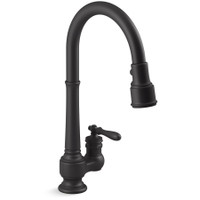 Kohler Artifacts 1.5 GPM Single Hole Pull Down Kitchen Faucet - Matte Black Kohler Artifacts 1.5 GPM Single Hole Pull Down Kitchen Faucet - Matte Black