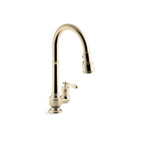 Kohler Artifacts 1.5 GPM Single Hole Pull Down Kitchen Faucet - Vibrant French Gold Kohler Artifacts 1.5 GPM Single Hole Pull Down Kitchen Faucet - Vibrant French Gold