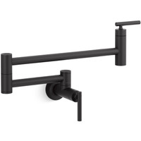 Kohler 5.2 GPM Wall Mounted Single Hole Pot Filler - Matte Black Kohler 5.2 GPM Wall Mounted Single Hole Pot Filler - Matte Black