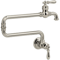 Kohler Artifacts 3.2 GPM Wall Mounted Single Hole Pot Filler - Vibrant Polished Nickel Kohler Artifacts 3.2 GPM Wall Mounted Single Hole Pot Filler - Vibrant Polished Nickel