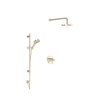 Rohl Campo Thermostatic Shower System with Shower Head and Hand Shower - Satin Nickel Rohl Campo Thermostatic Shower System with Shower Head and Hand Shower - Satin Nickel