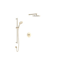 Rohl Tenerife Thermostatic Shower System with Shower Head and Hand Shower - Satin Nickel Rohl Tenerife Thermostatic Shower System with Shower Head and Hand Shower - Satin Nickel
