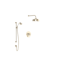 Rohl Edwardian Thermostatic Shower System with Shower Head, Hand Shower, and Hose - Satin Nickel Rohl Edwardian Thermostatic Shower System with Shower Head, Hand Shower, and Hose - Satin Nickel
