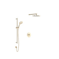Rohl Tenerife Thermostatic Shower System with Shower Head and Hand Shower Satin Nickel Rohl Tenerife Thermostatic Shower System with Shower Head and Hand Shower Satin Nickel