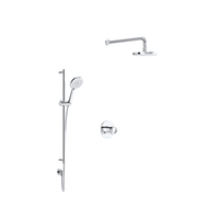 Rohl Eclissi Thermostatic Shower System with Shower Head, Hand Shower, and Slide Bar - Polished Chrome Rohl Eclissi Thermostatic Shower System with Shower Head, Hand Shower, and Slide Bar - Polished Chrome
